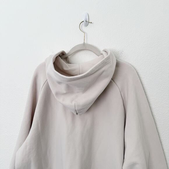 [Athleta] Bone Cream Forever Fleece 1/2 Zip Cropped Hoodie Long Sleeve Size XL - Picture 6 of 13